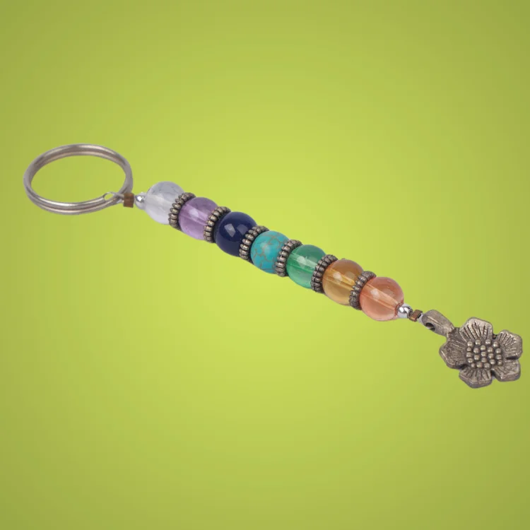 Natural Seven Chakra Key Chain